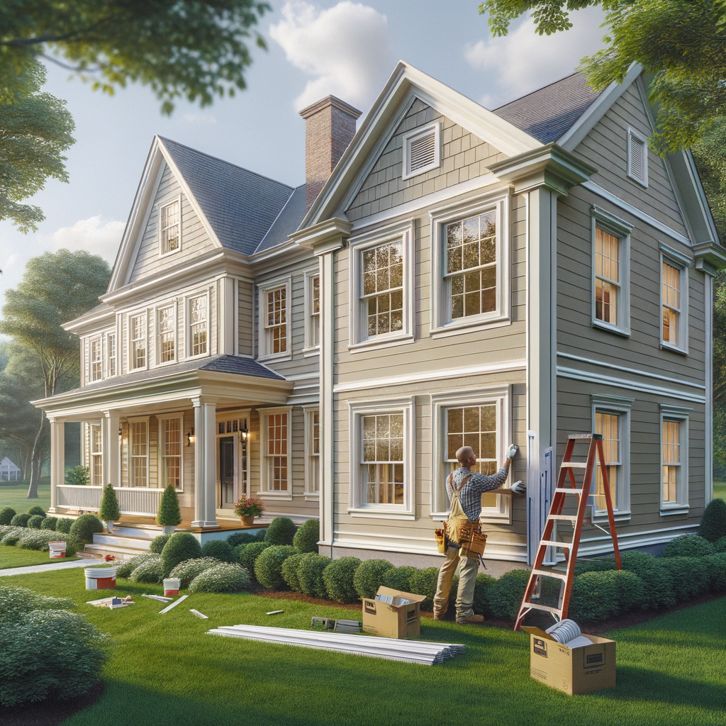 Professional siding installation on a residential home